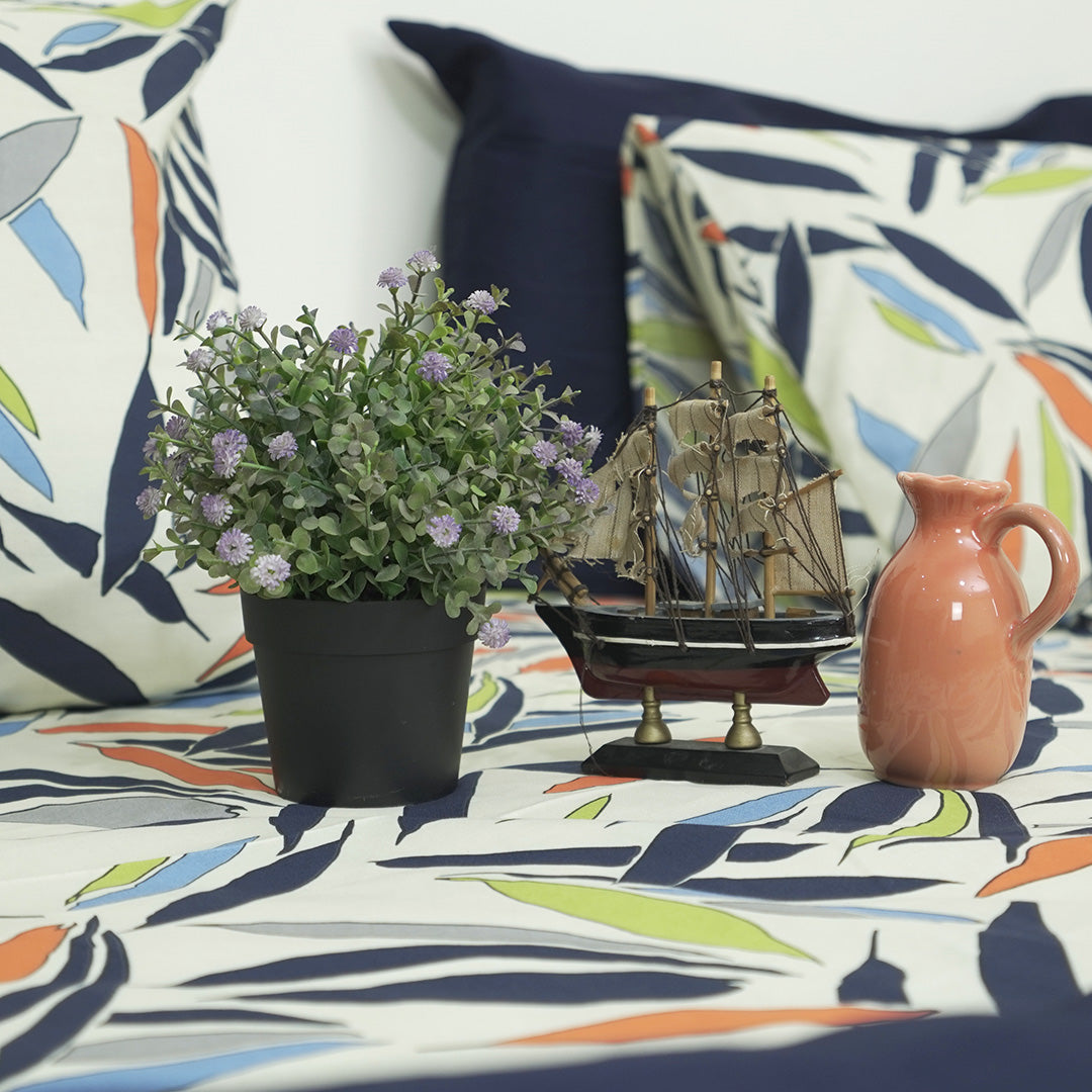 Leafy splash Single Bedsheet Set