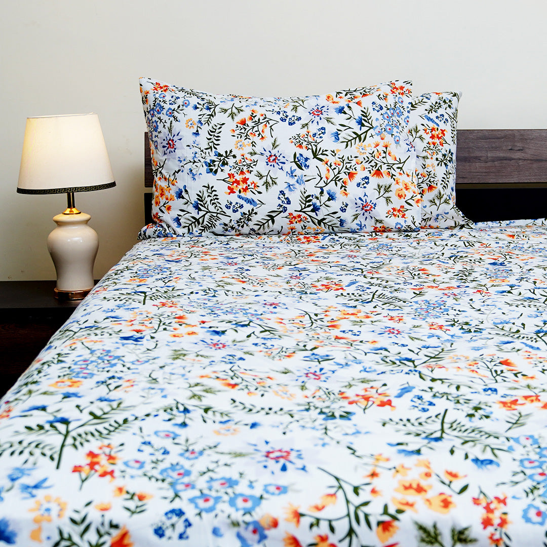 Floral Elegance Single Bedsheet Set