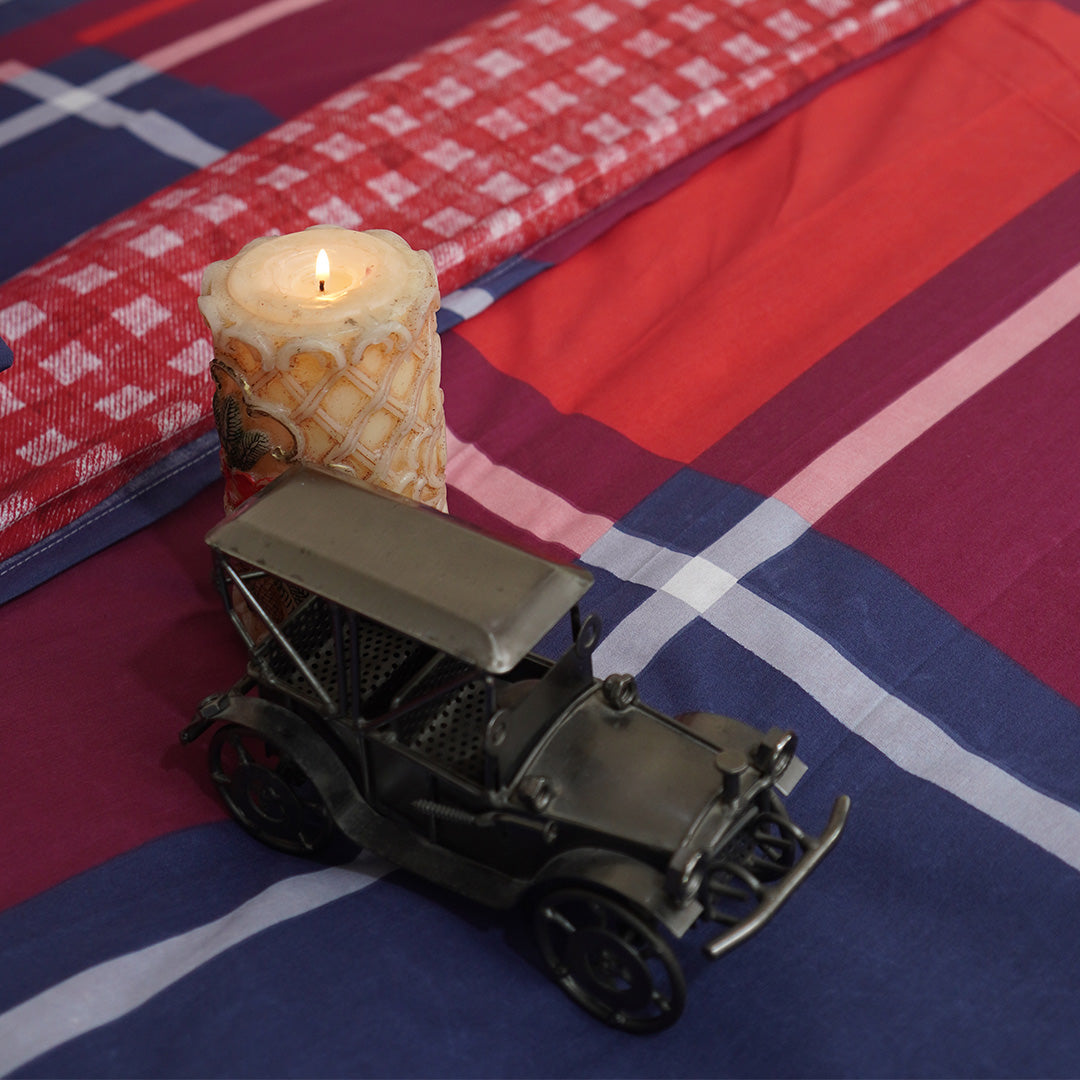 Check and Plaid Single Duvet Cover & Comforter Set