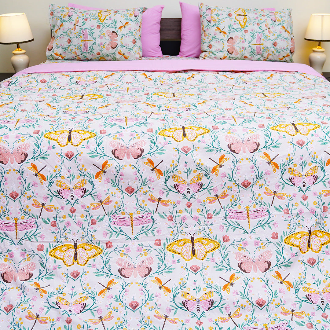 Butterfly Bloom King Duvet Cover & Comforter Set