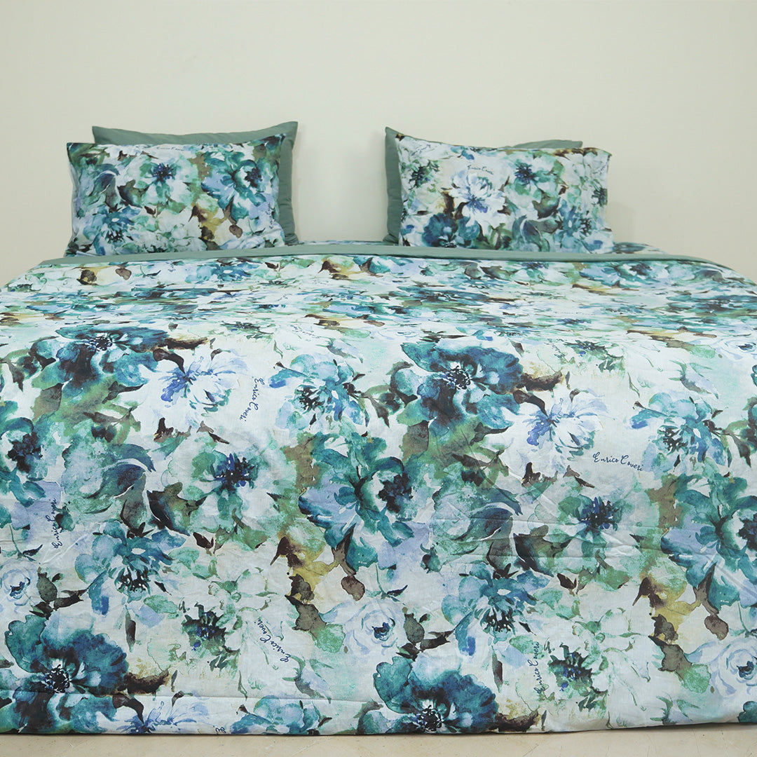 Vintage cobalt Single Duvet Cover & Comforter Set