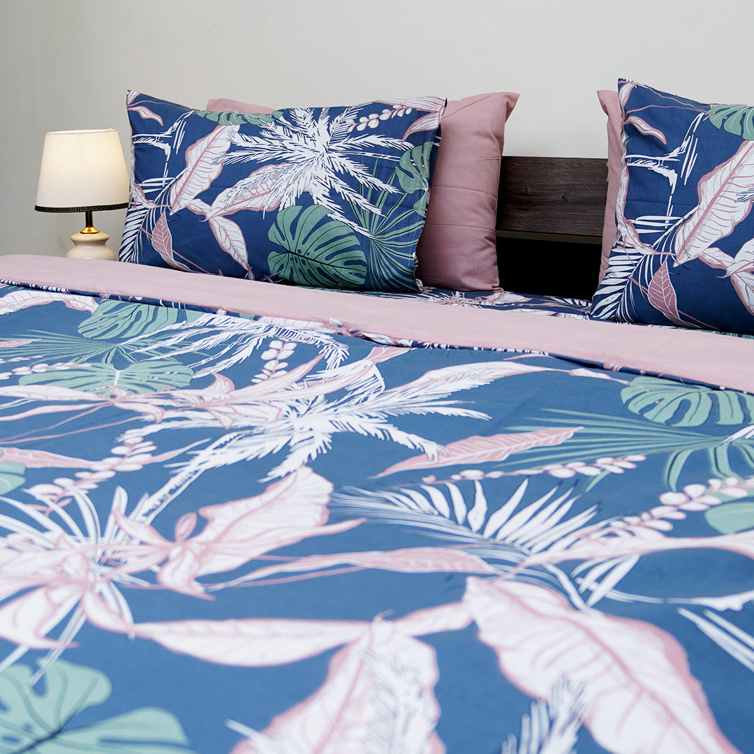 Blue Meadow Bloom King Duvet Cover & Comforter Set
