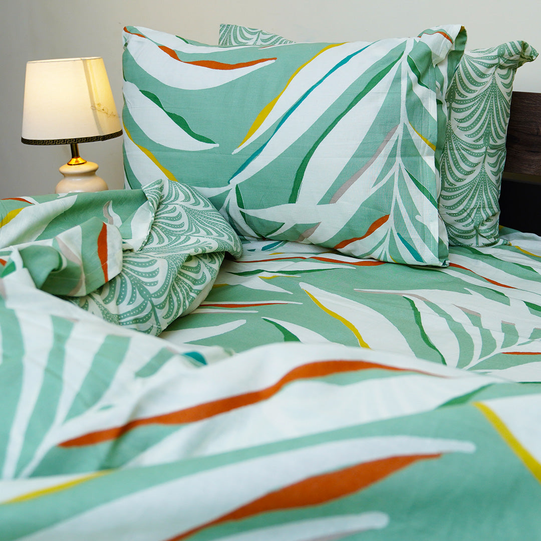 Emerald Garden King Duvet Cover & Comforter Set