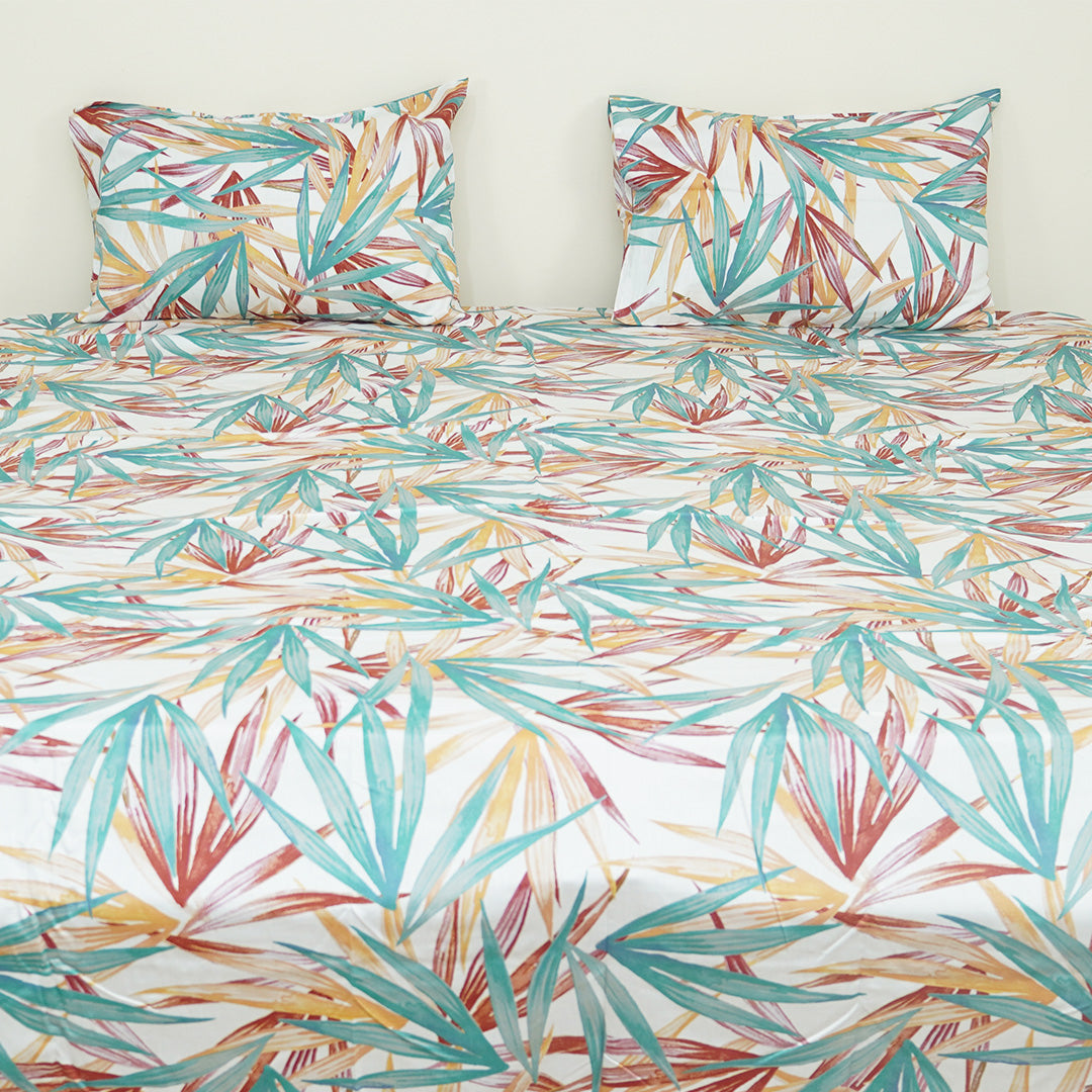 Tropical Sienna Cotton Sateen King Bedsheet Set