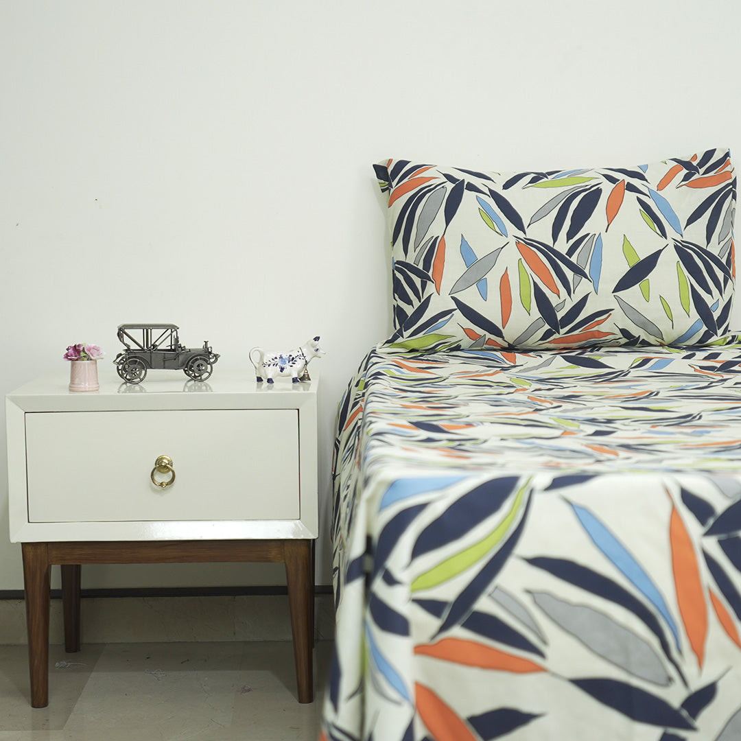 Leafy splash Single Bedsheet Set