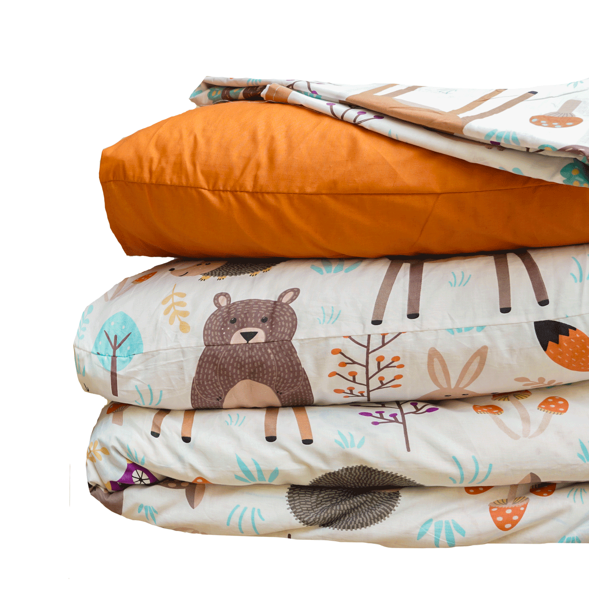 forest life single Kids Duvet Cover & Comforter Set
