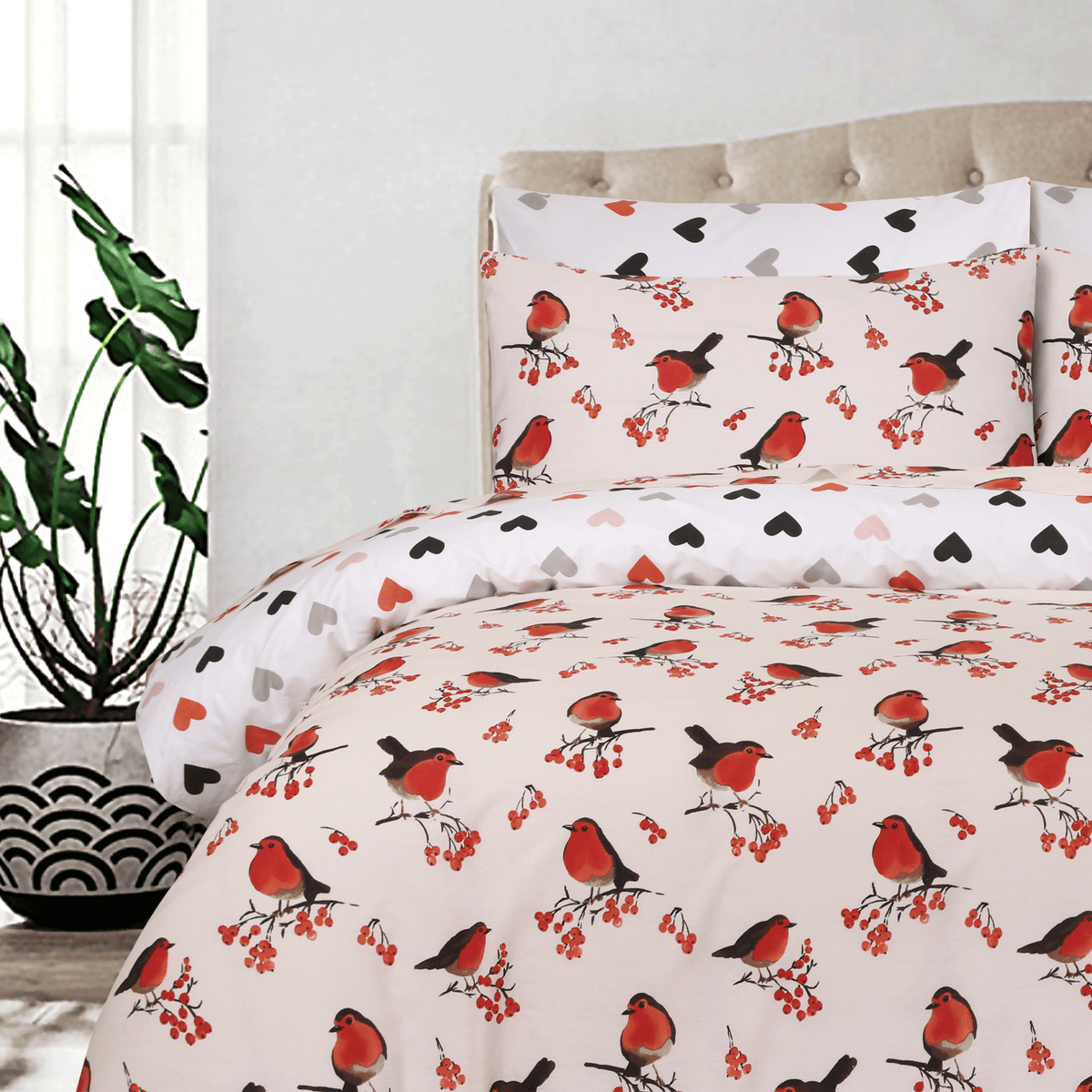 Chirping Charm King Duvet Cover & Comforter Set