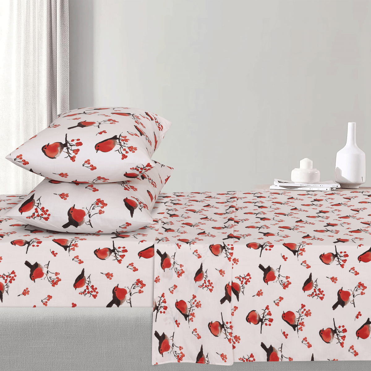 Chirping Charm King Bedsheet Set