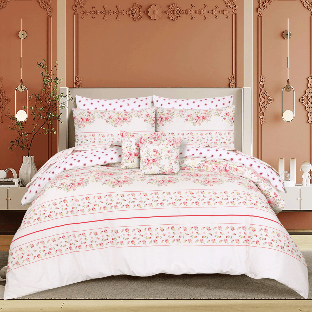 Velvet Rose King Duvet Cover & Comforter Set