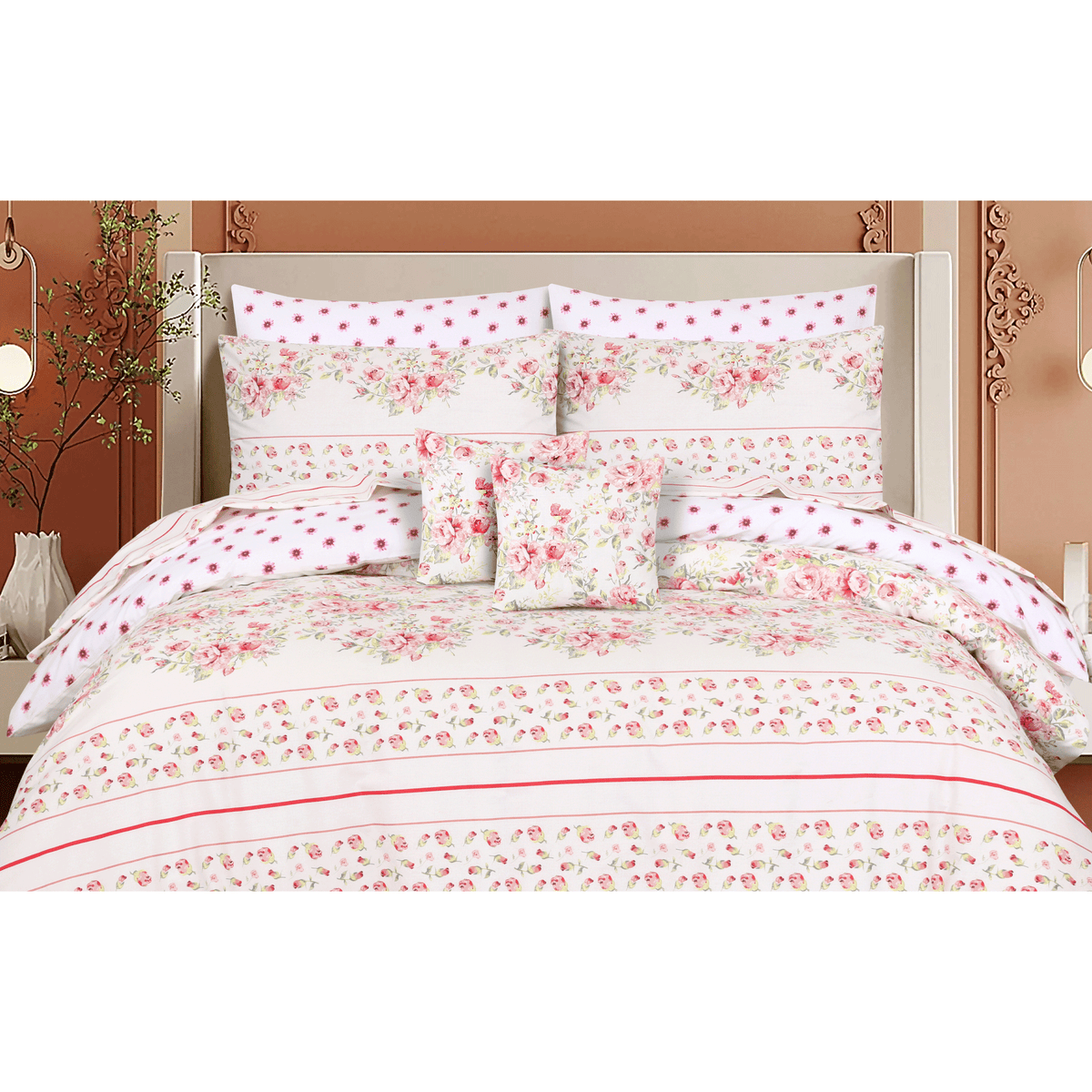 Velvet Rose King Duvet Cover & Comforter Set