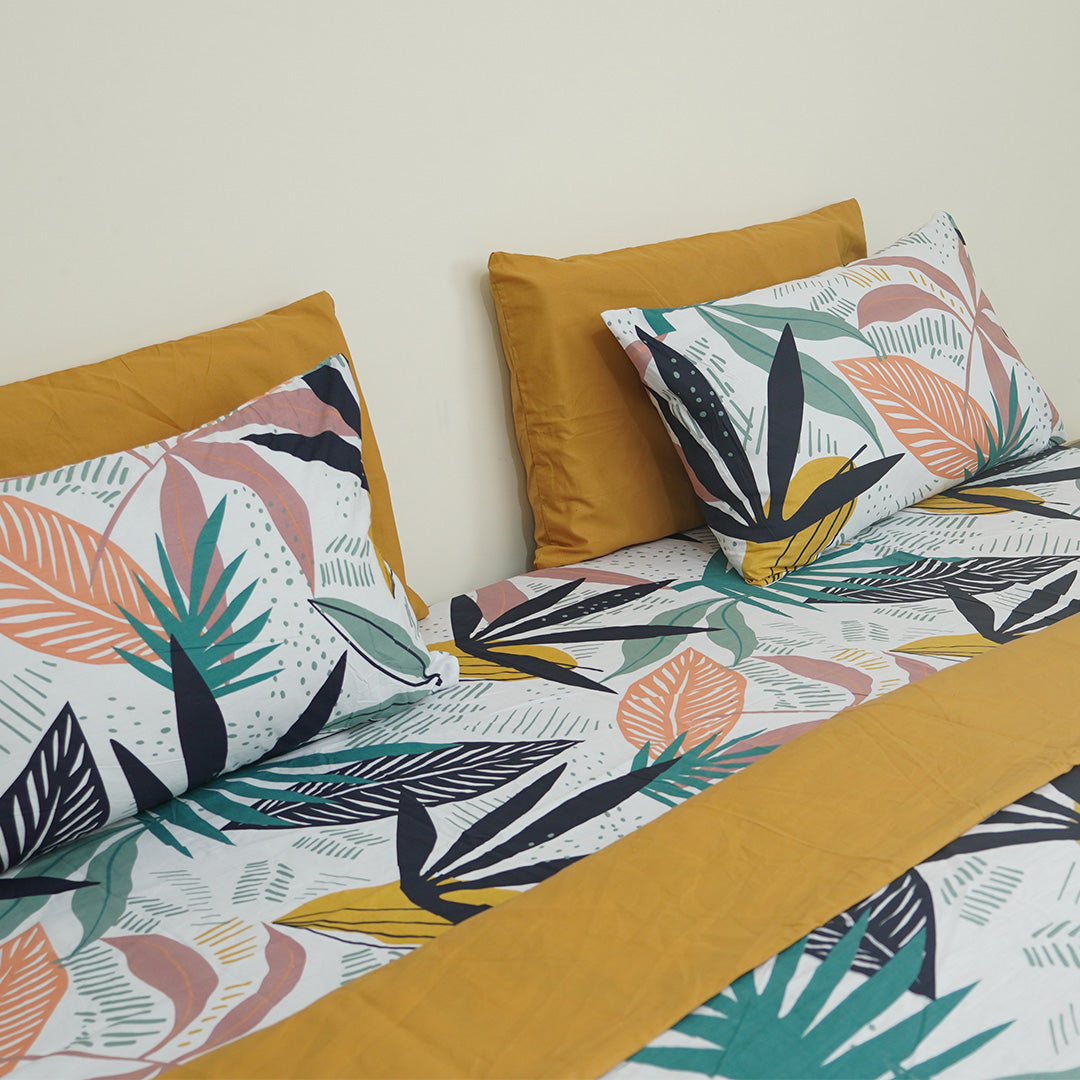 Leafy Galleria Single Duvet Cover & Comforter Set