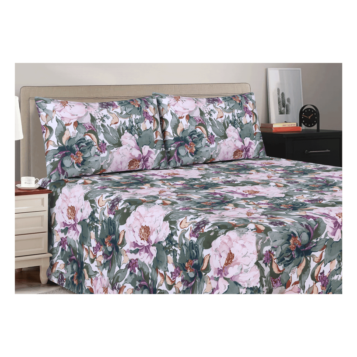 Pastel Rosewood King Bedsheet Set