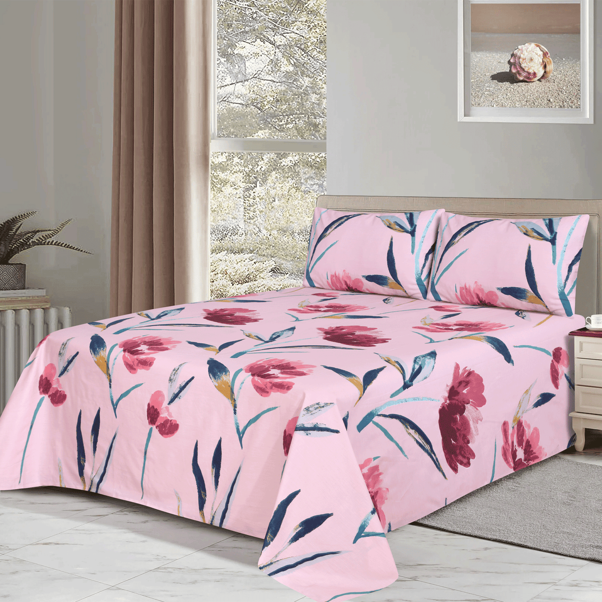 Pastel Rosette Single Bedsheet Set