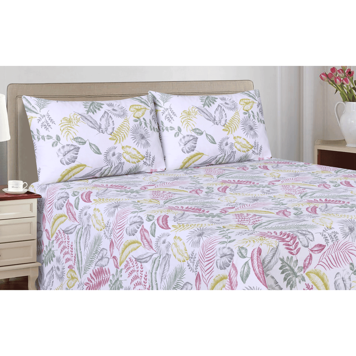 Regal Blossoms King Bedsheet Set