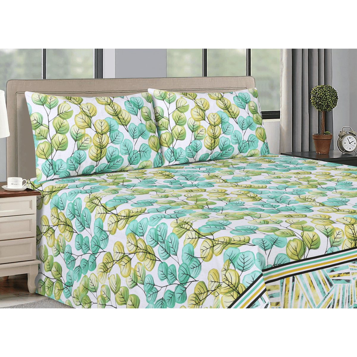 Serenity Bloom King Bedsheet Set