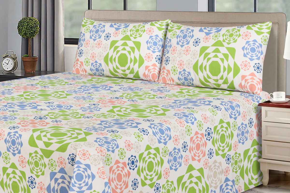 Floral Frames Single Bedsheet Set