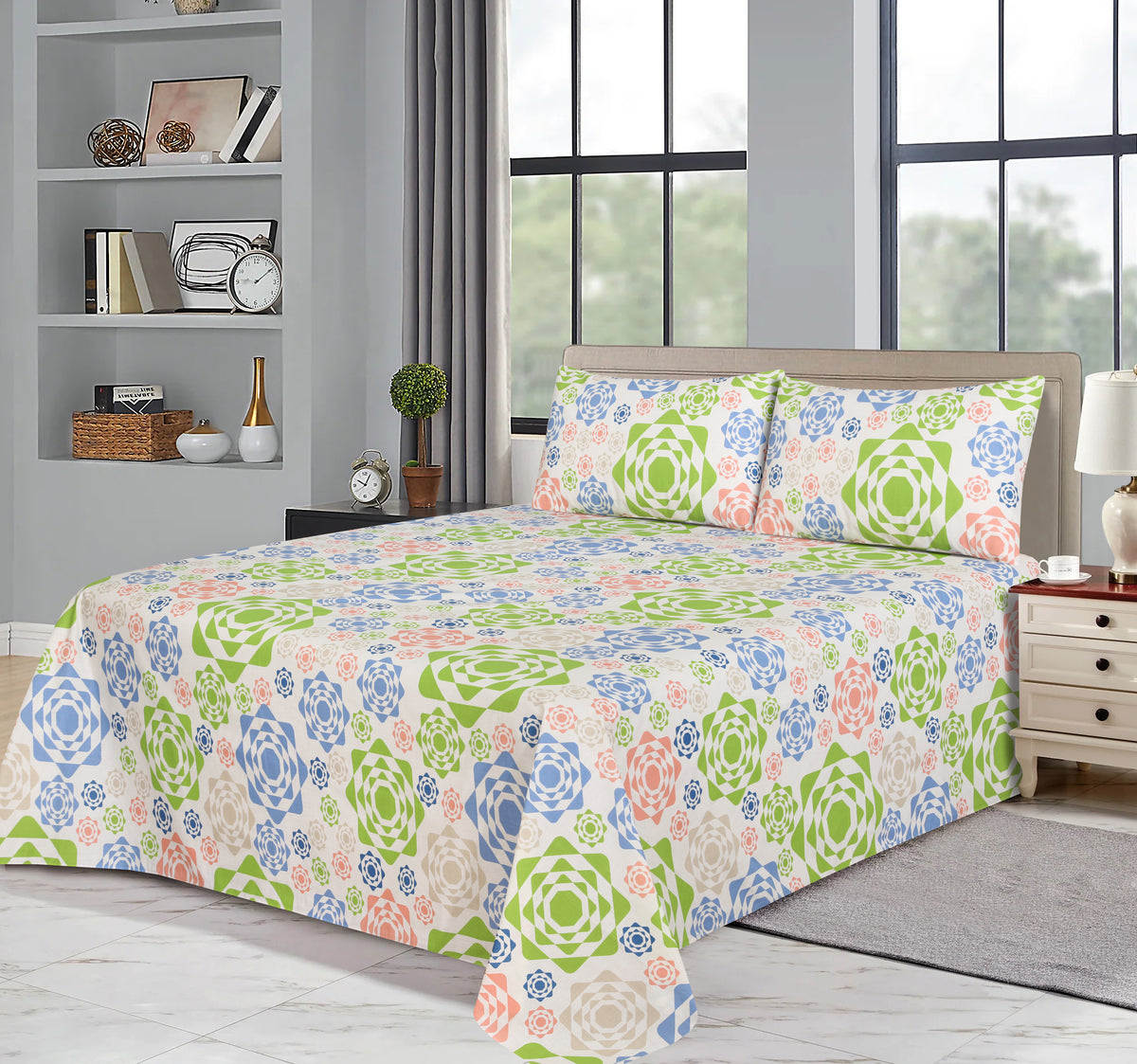 Floral Frames Single Bedsheet Set