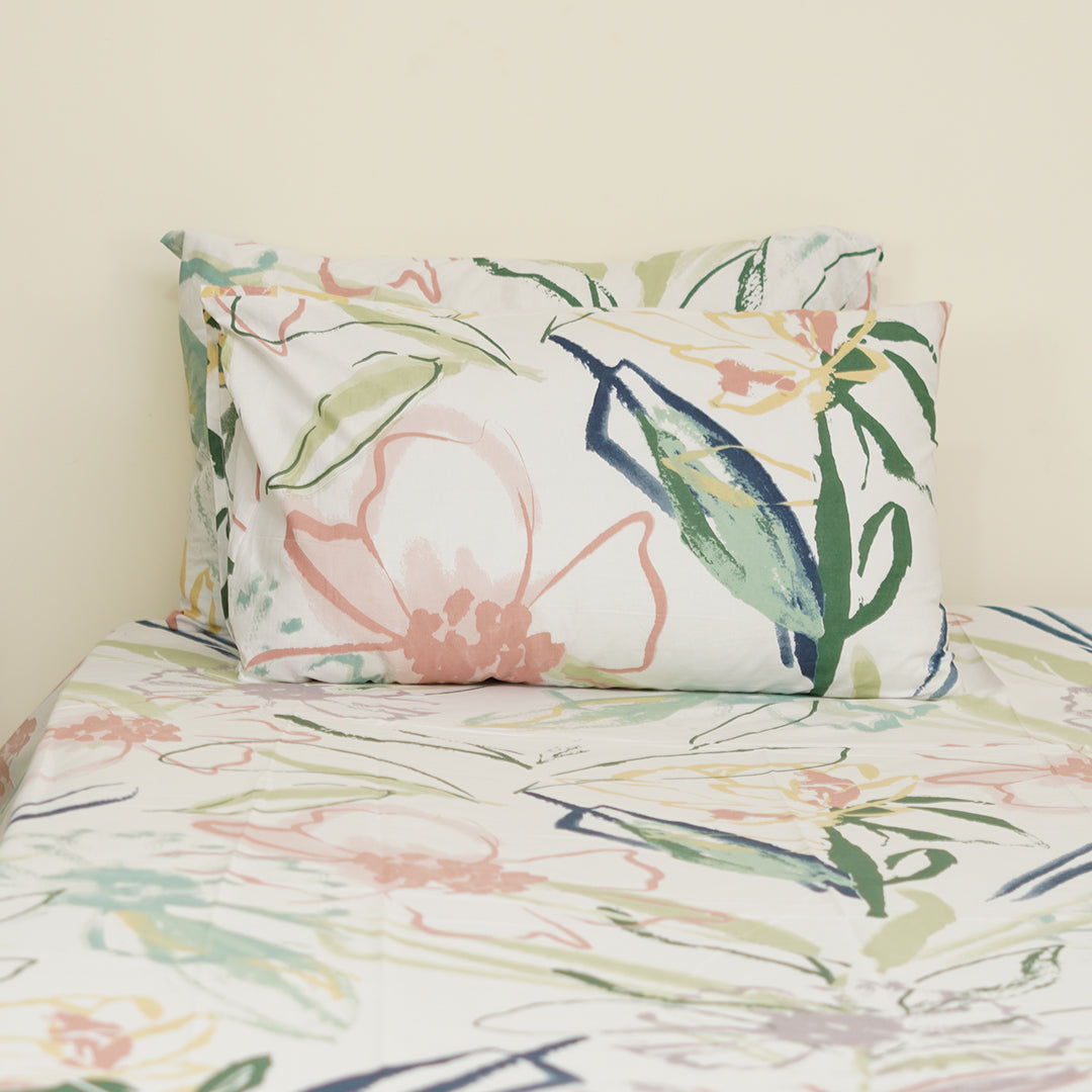 Pastel Strokes Single Duvet Cover & Comforter Set