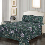 Emerald Bloom King Bedsheet Set