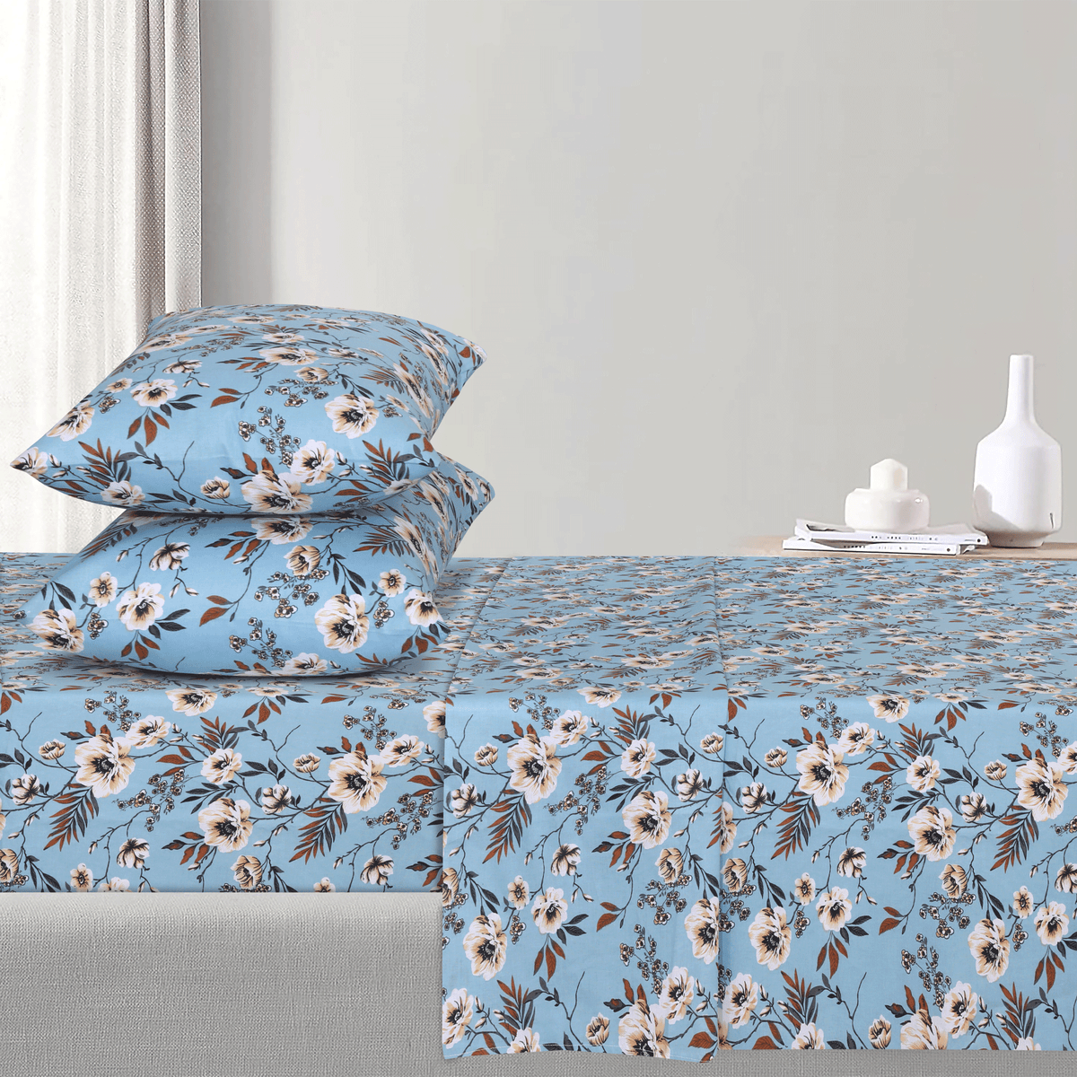 Magnolia Mist King Bedsheet Set