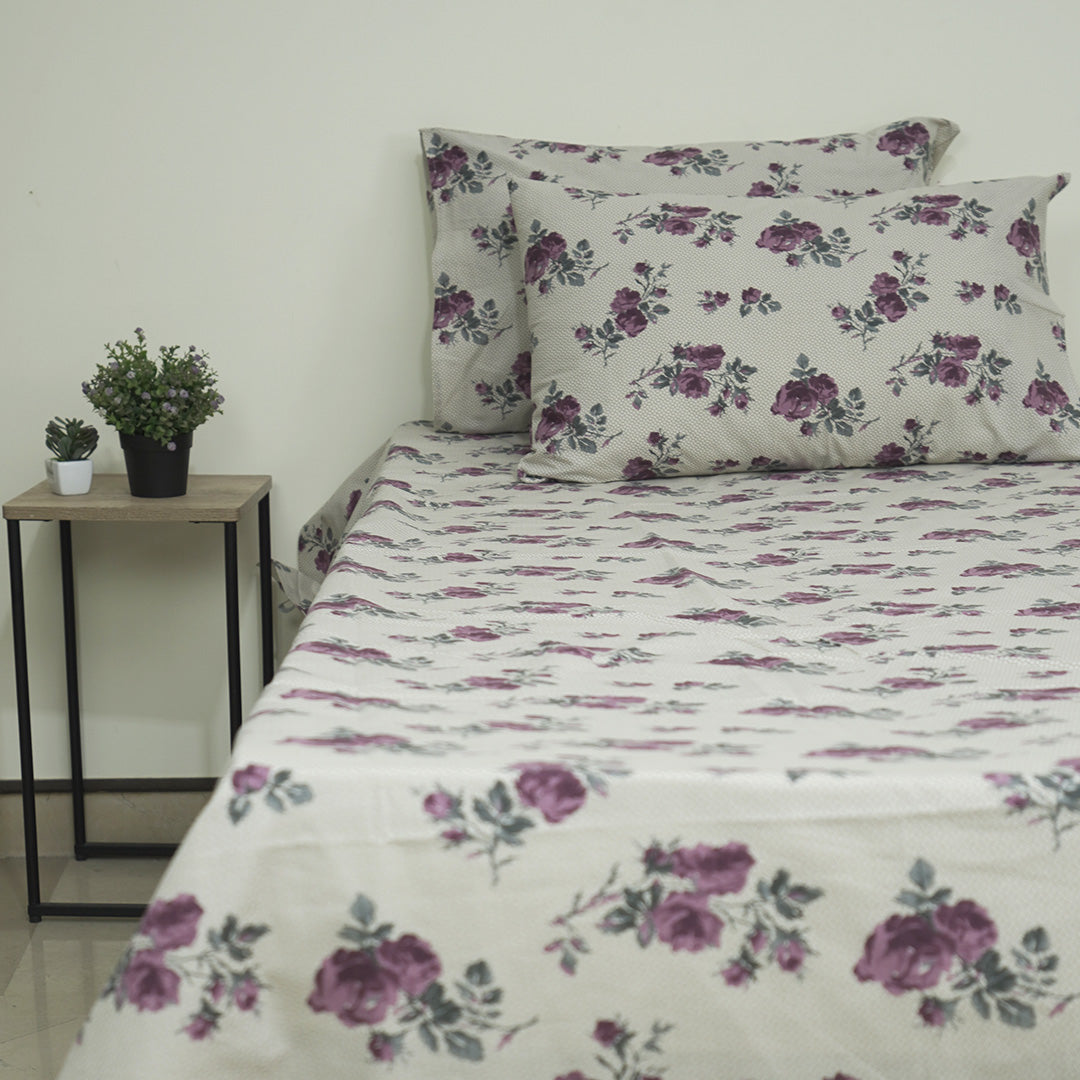 Purple Rose King Duvet Cover & Comforter Set