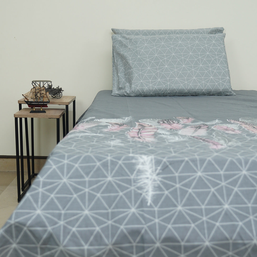 Geometric touch Single Bedsheet Set