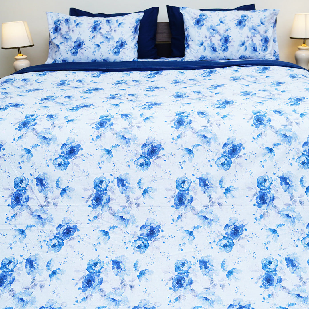 Tranquil Sky BlueKing Duvet Cover & Comforter Set