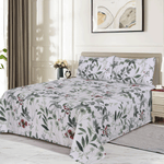 Ivory Garden King Bedsheet Set