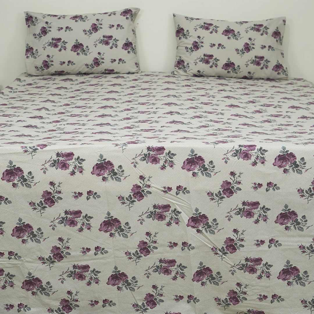 Purple Rose King Duvet Cover & Comforter Set