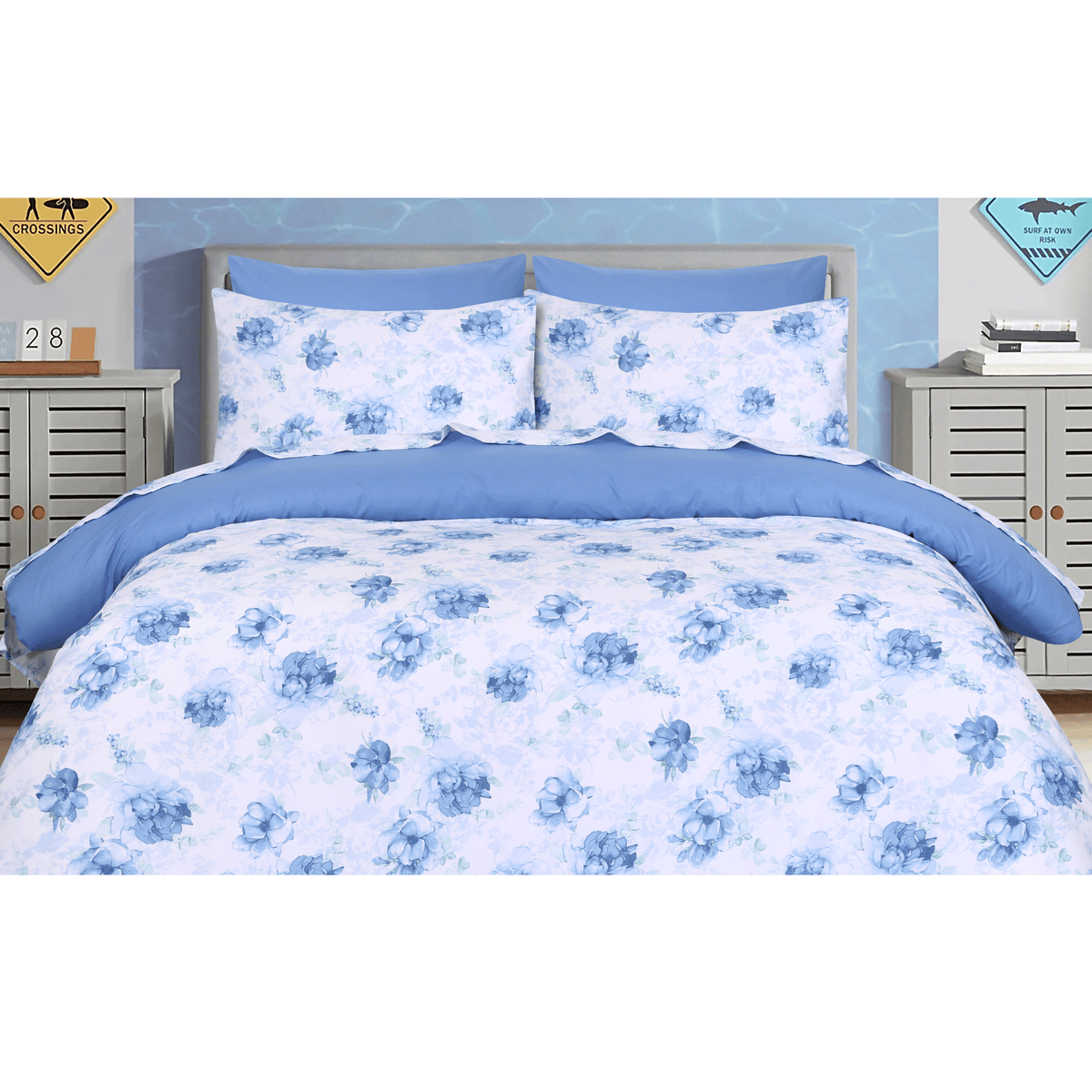 Watercolor Blossoms Single Bedsheet Set