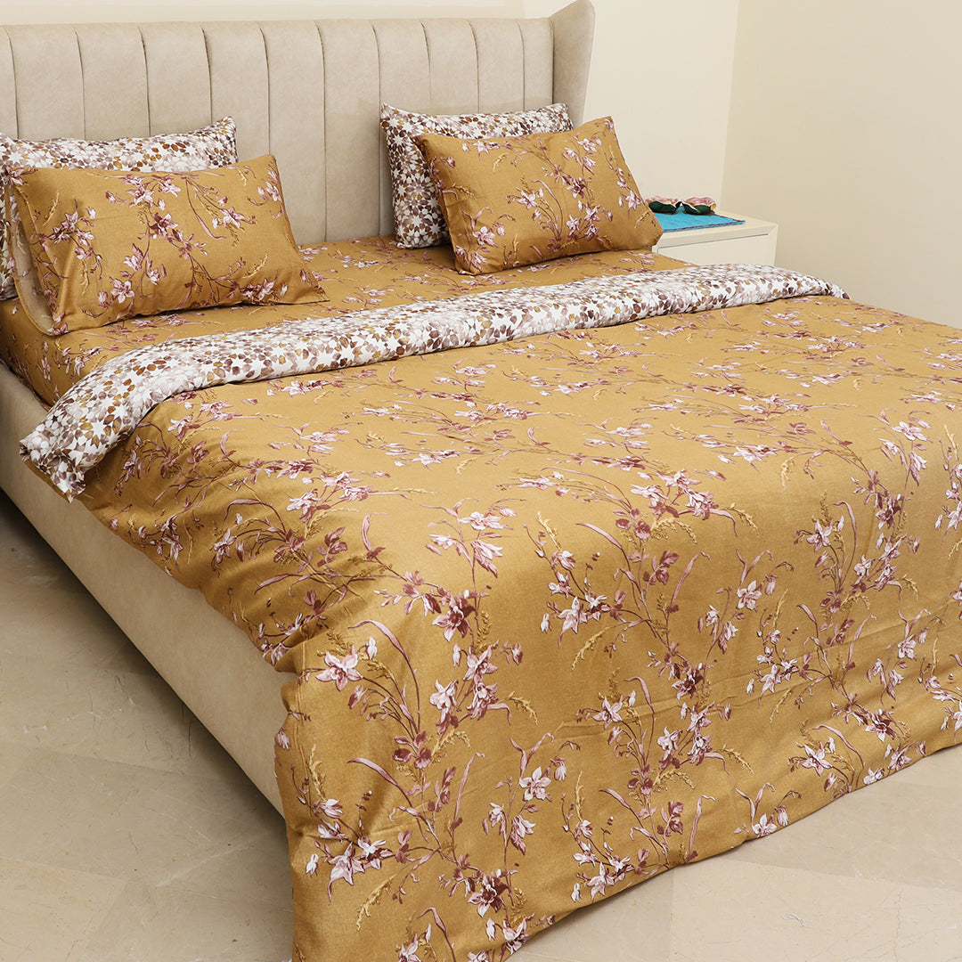 Daylilies Cotton Sateen King Duvet Cover & Comforter Set