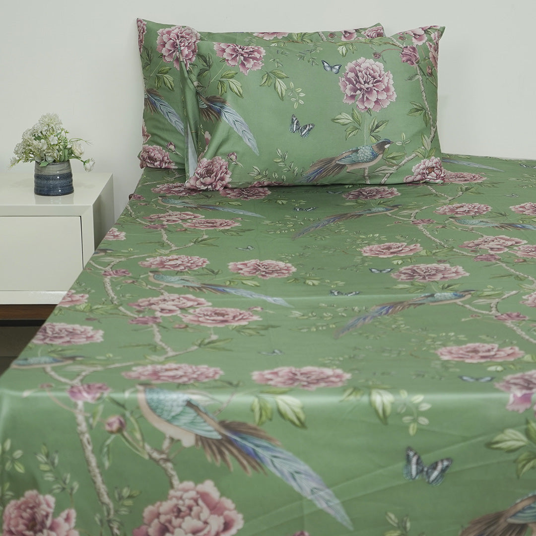 Adelia Cotton Sateen King Duvet Cover & Comforter Set