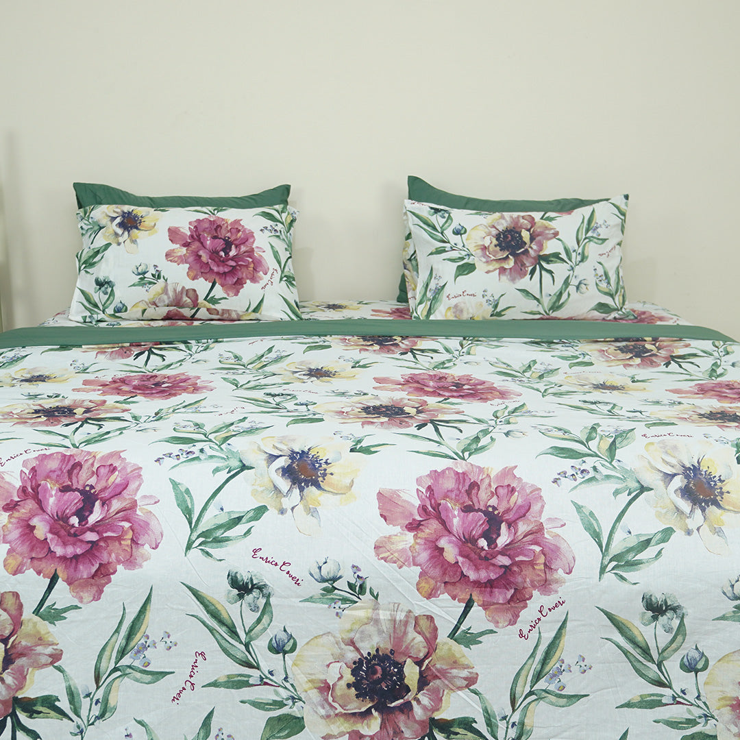Botanical blush Single Duvet Cover & Comforter Set