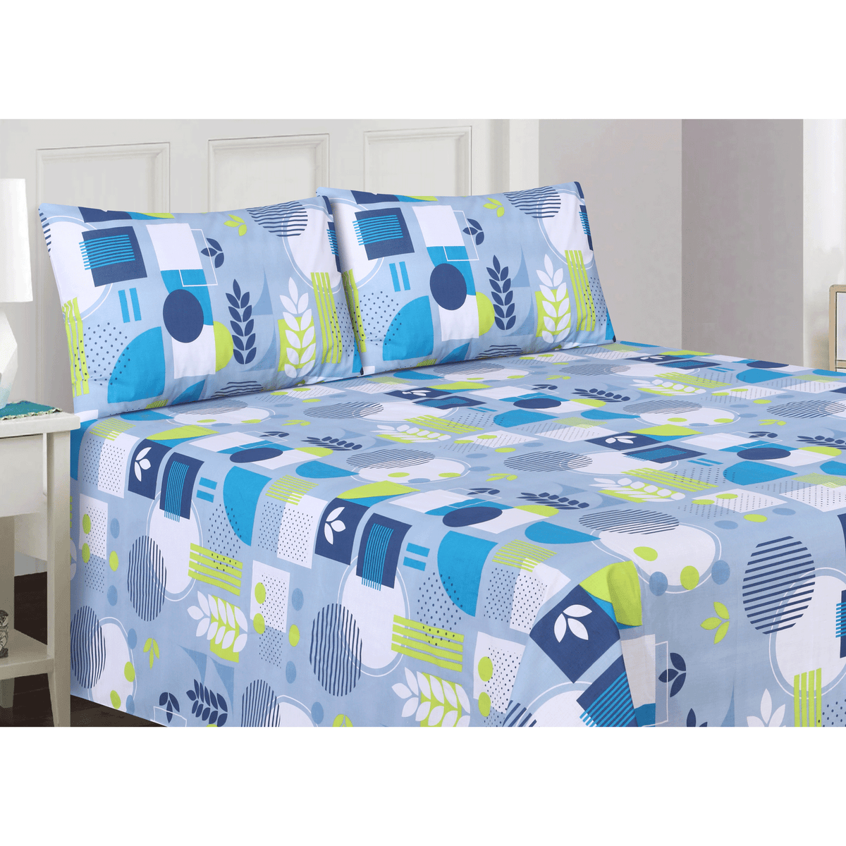 Geometric Abstract King Bedsheet Set