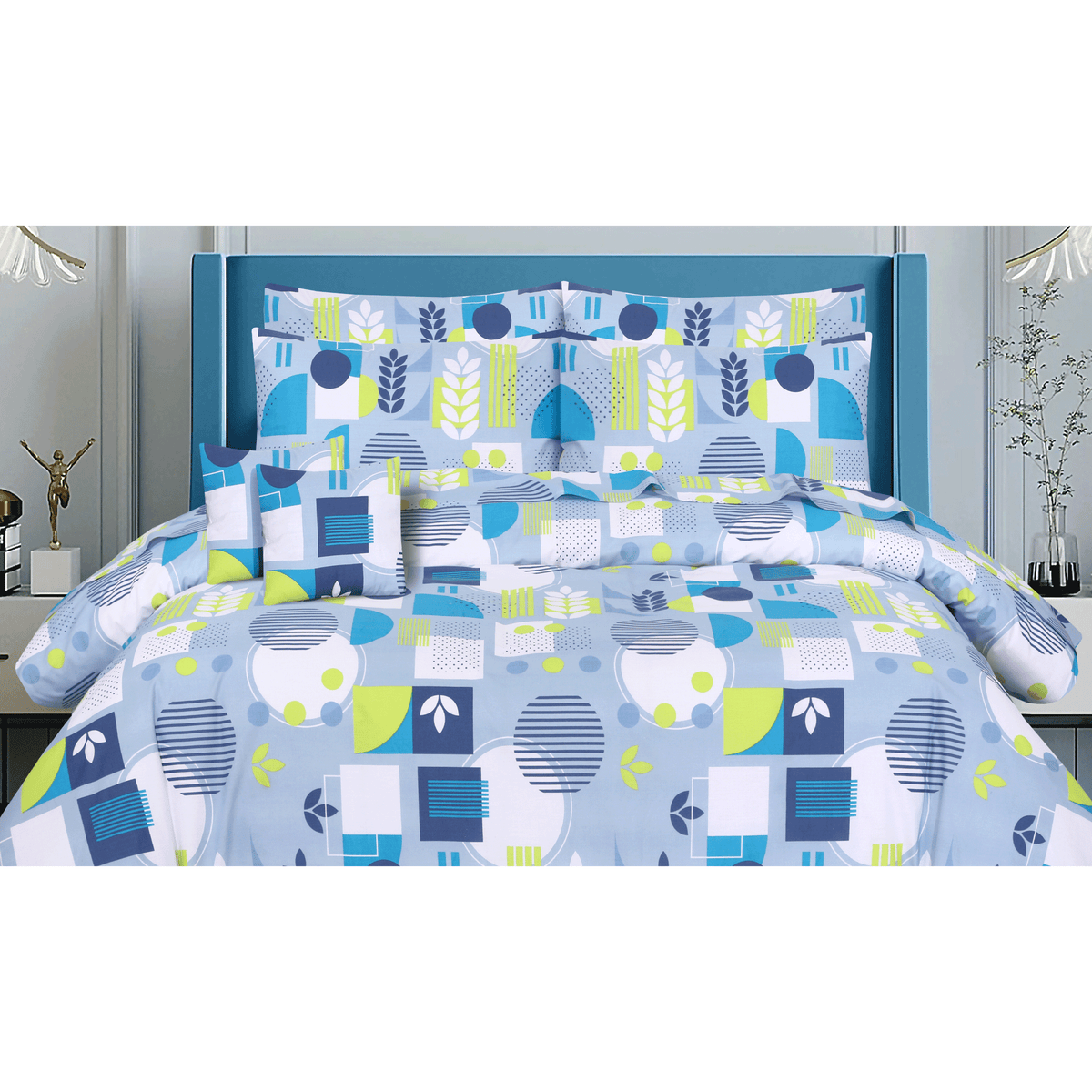 Geometric Abstract King Bedsheet Set