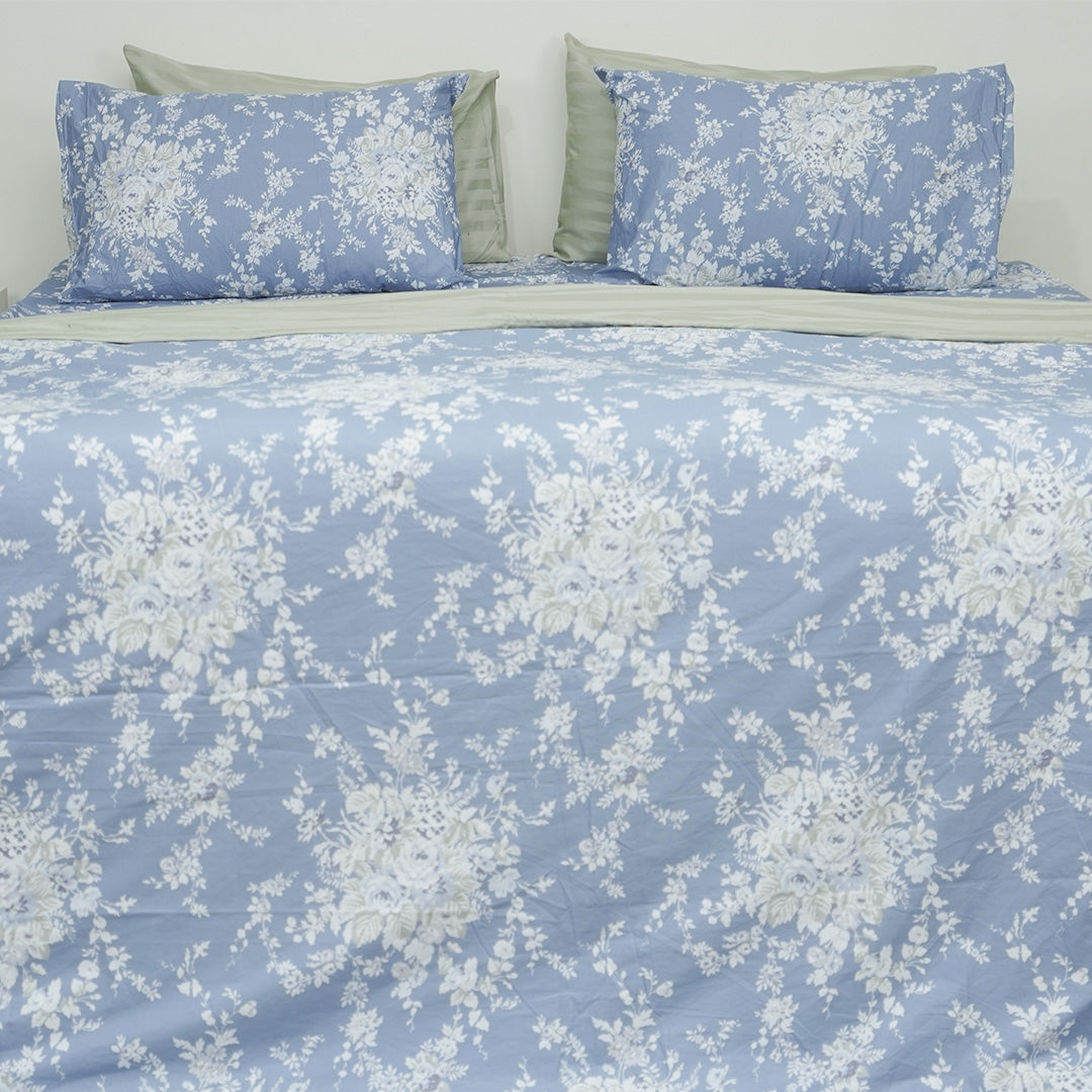 Astrantia Cotton Sateen King Duvet Cover & Comforter Set