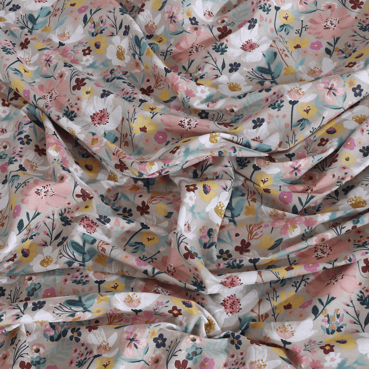 Pastel Floral King Bedsheet Set