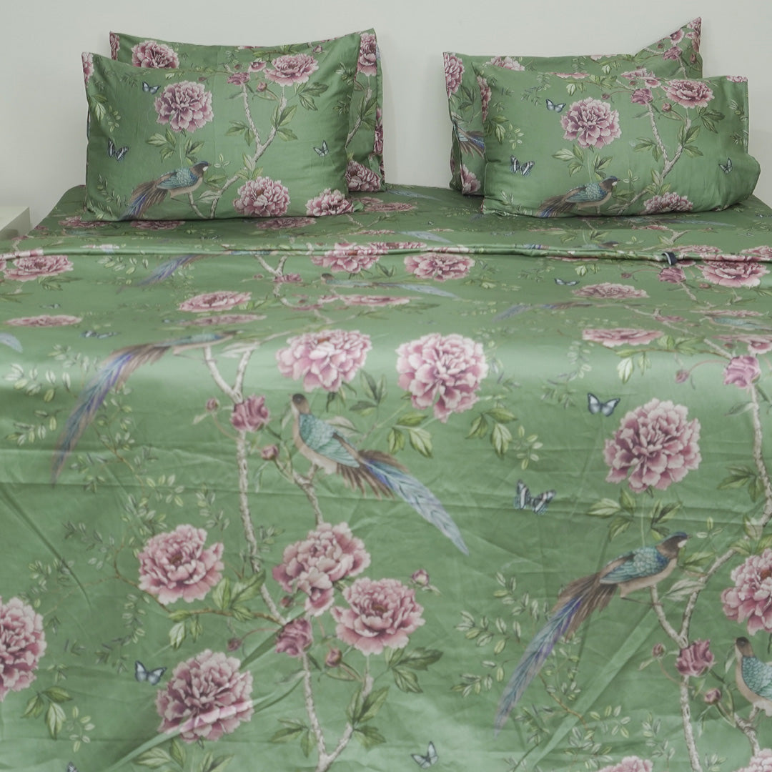 Adelia Cotton Sateen King Duvet Cover & Comforter Set