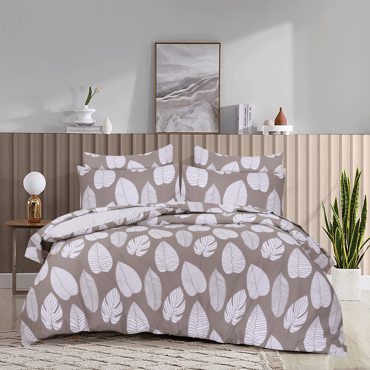 Leafy Lullaby King Bedsheet Set