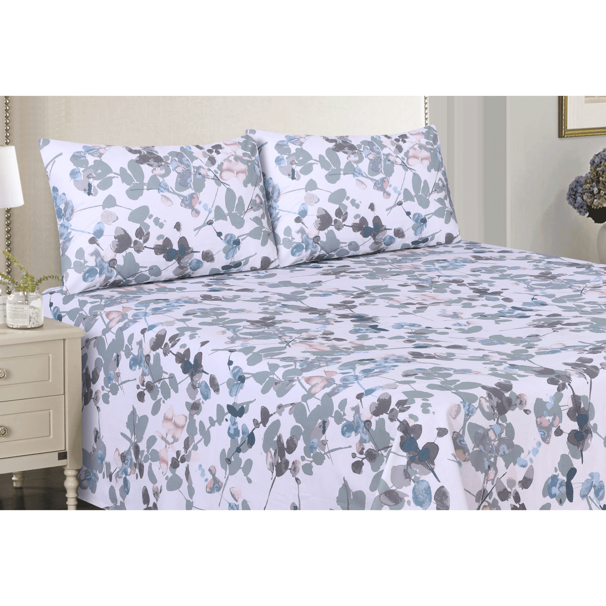 Silver Canopy Single Bedsheet Set