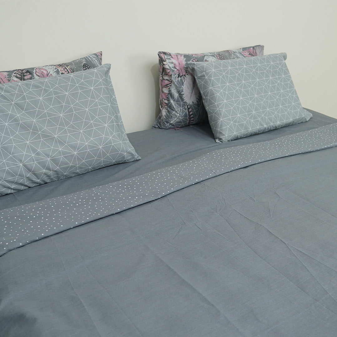 Geometric touch Single Bedsheet Set