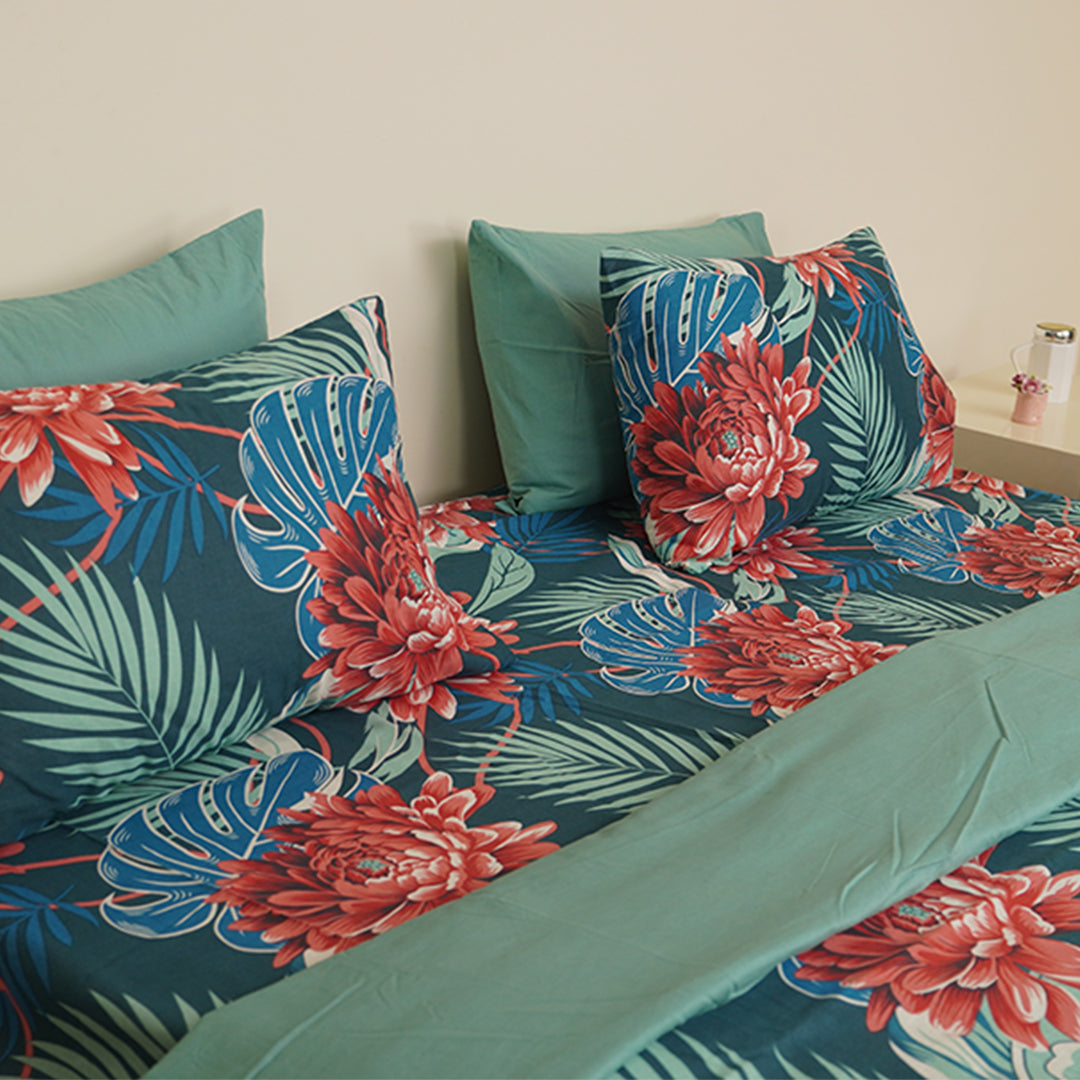 Tropical Rush King Duvet Cover & Comforter Set