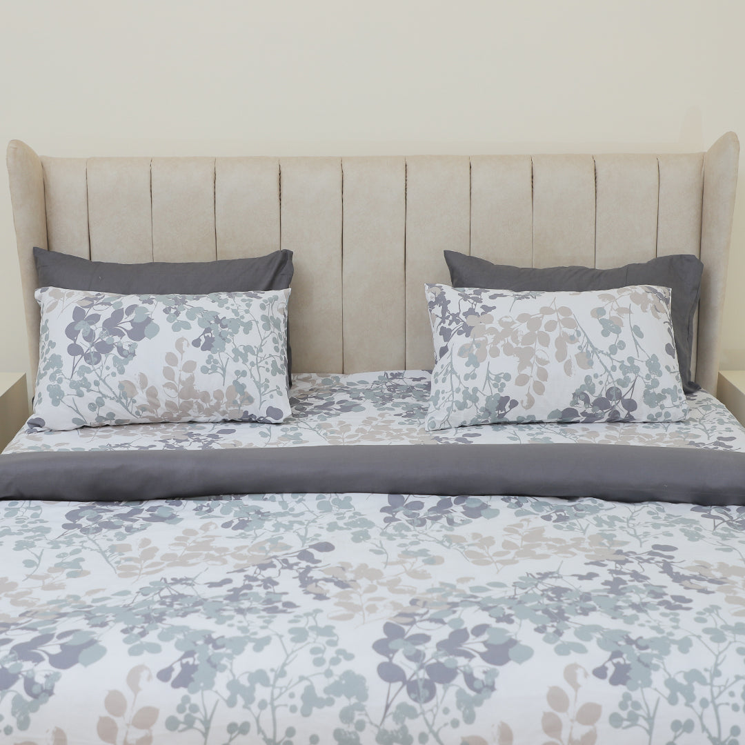 Leafy Blush King Bedsheet Set
