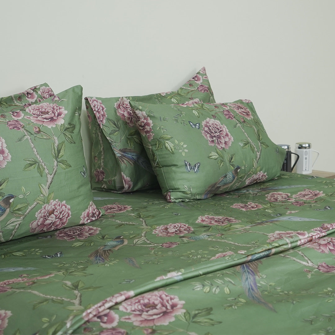 Adelia Cotton Sateen King Duvet Cover & Comforter Set