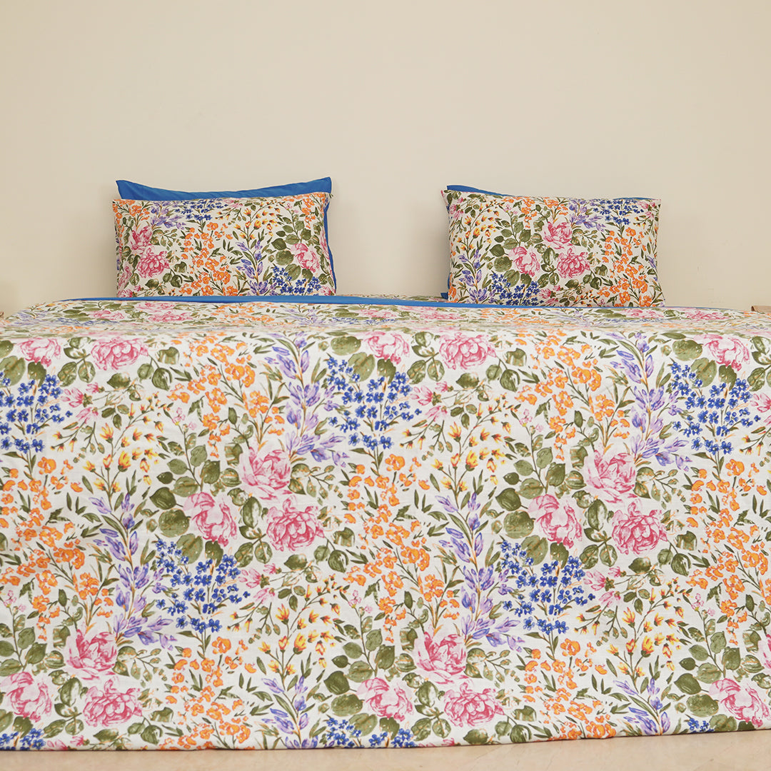 Floral Maze Single Duvet Cover & Comforter Set