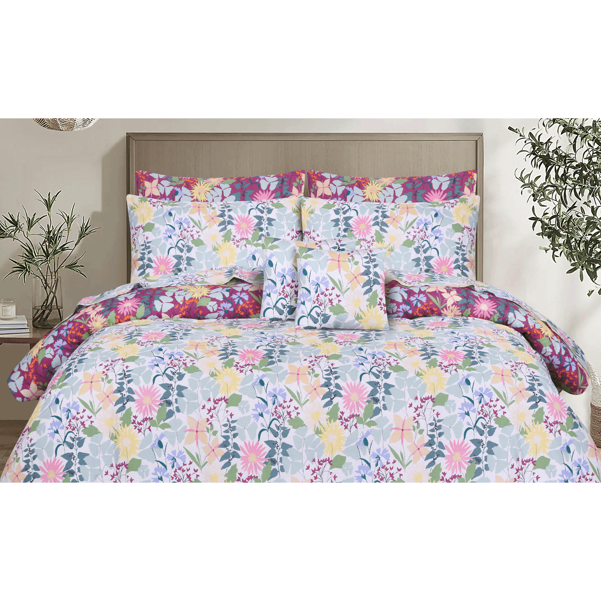 Floral Fusion King Duvet Cover & Comforter Set