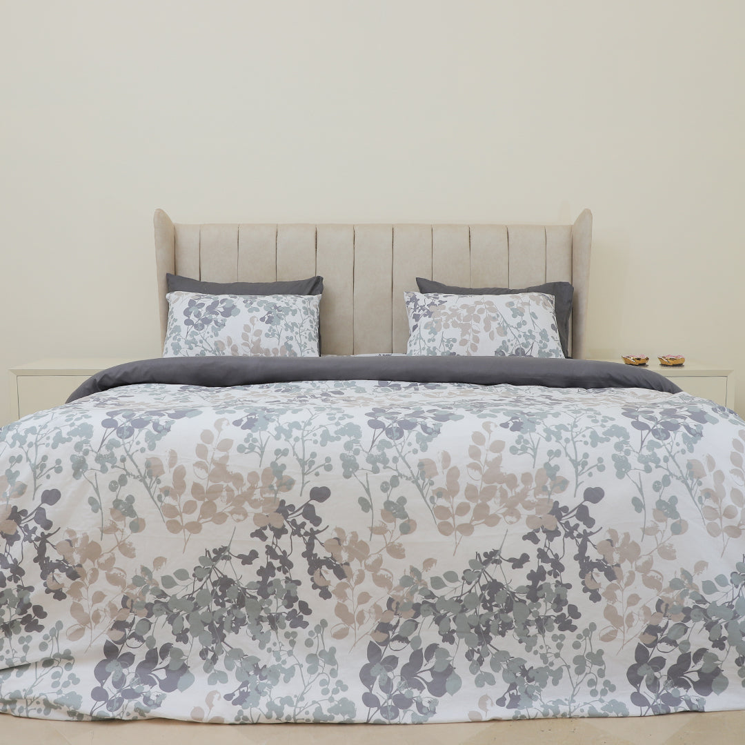 Leafy Blush King Bedsheet Set