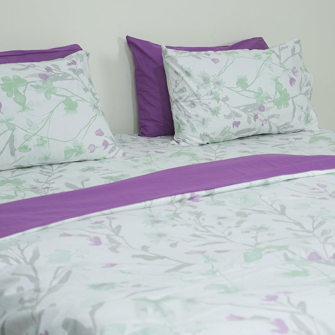 Minty Mulberry King Duvet Cover & Comforter Set