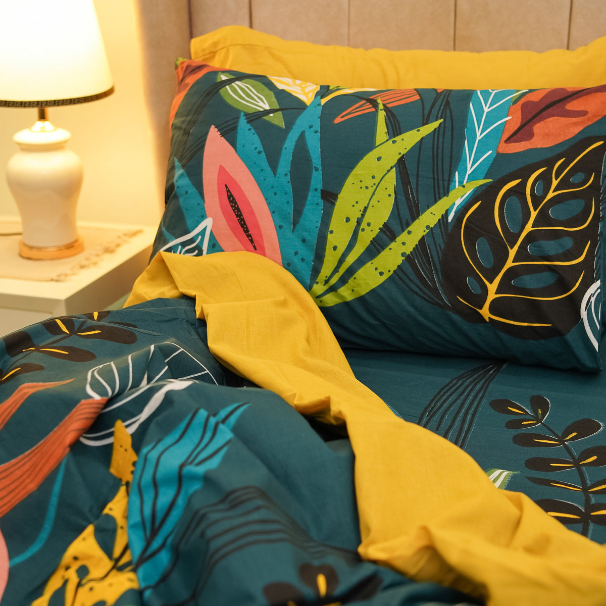 Leafy Jungle Single Duvet Cover & Comforter Set