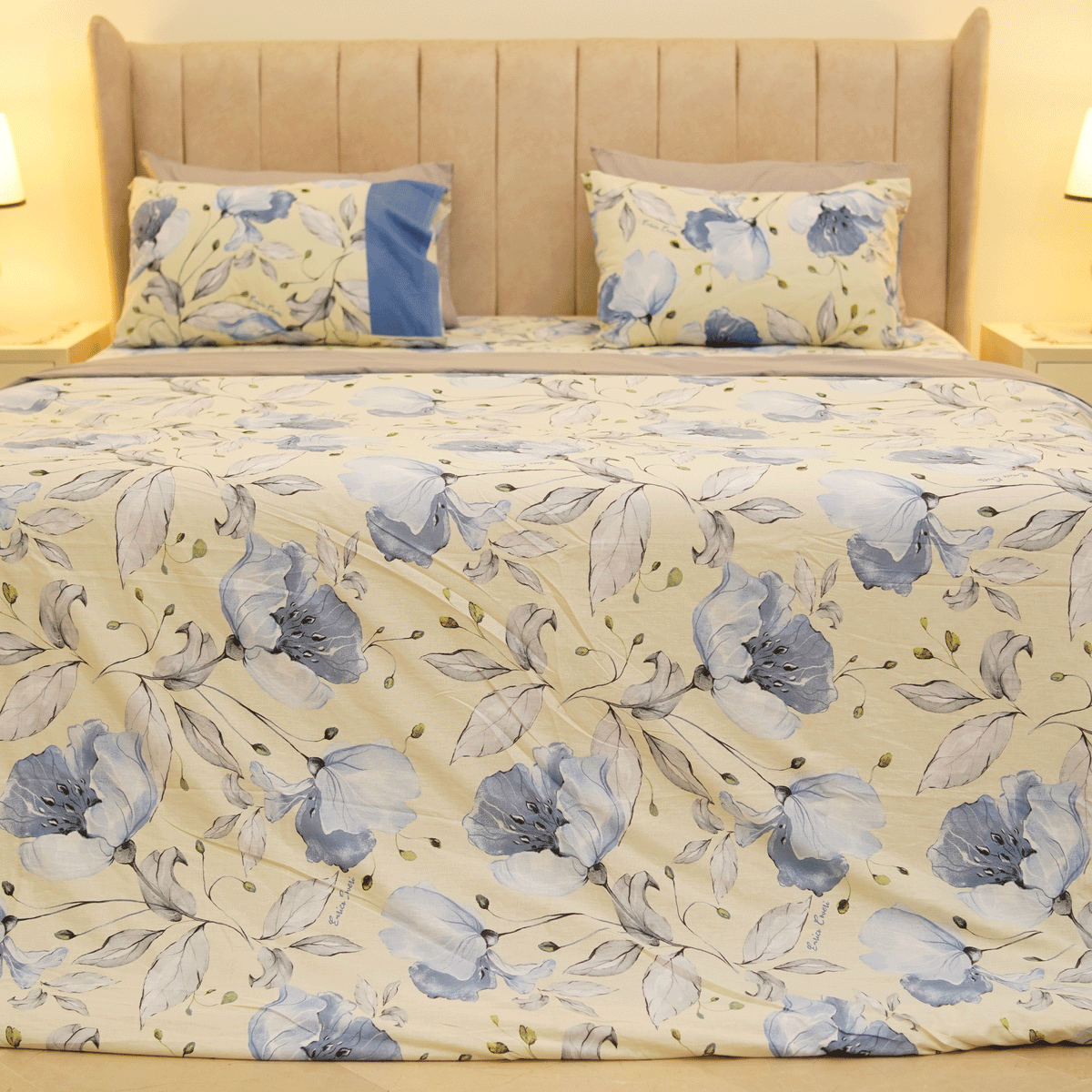 Lime & Blue King Bedsheet Set